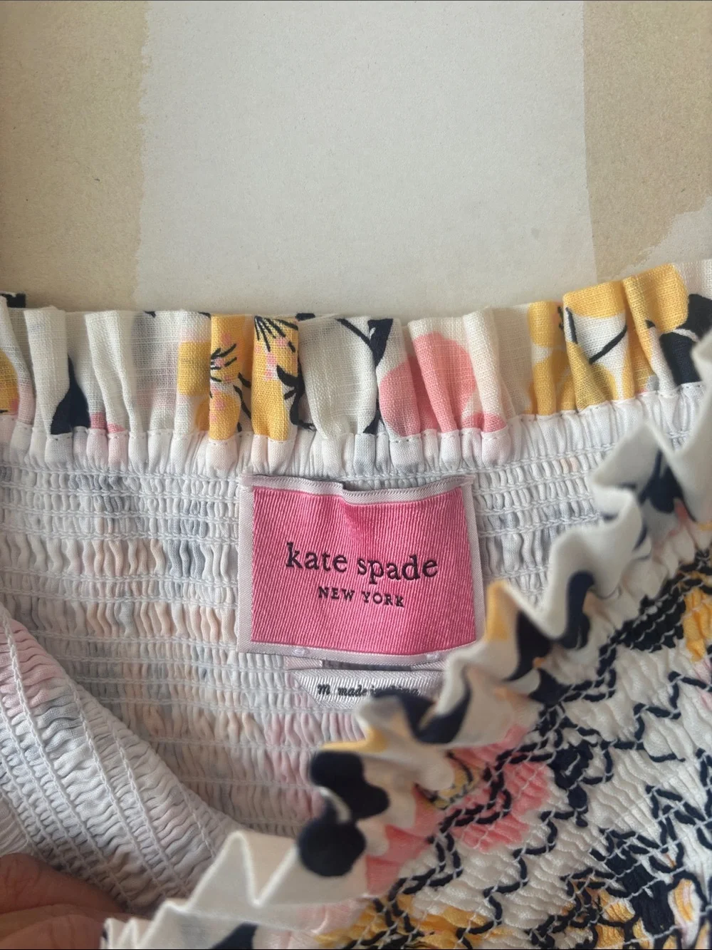 Kate Spade Size M floral cotton dress NWOT - Picture 3 of 8